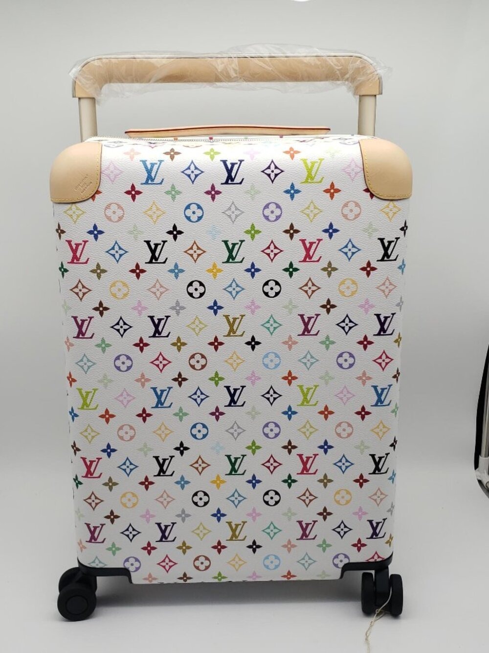 Authentic Louis Vuitton White Multicolor Spinner Carry-On Horizon 55 Murakami - Picture 4 of 16
